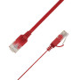 Linkit Flat U/UTP Cat6A Patch Cable, 0.75 m, Red