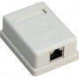 Goobay 1-port RJ45 outlet box, CAT 6, STP - shielded