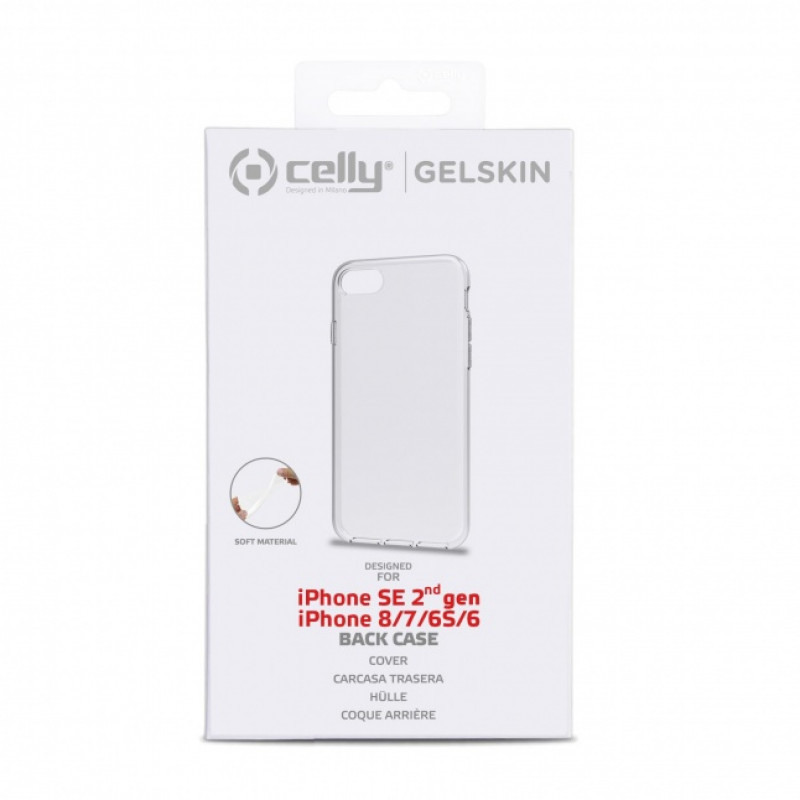 CELLY Gelskin back cover iPhone SE 2022 / iPhone SE 2020/8/7/6s/6, Transparent
