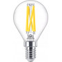 Philips LED Classic WarmGlow Bulb 60W E14, Drop Shape, Clear, Dimmable