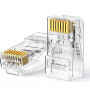 UGREEN Cat6 RJ45 Modular Plugs (50 Pcs)–Transparent with Gold Contacts