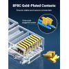 UGREEN Cat6 RJ45 Modular Plugs (50 Pcs)–Transparent with Gold Contacts