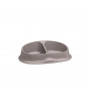 Stefanplast Feeding bowl double Chic 0.25+0.25L 27x17.5x7.2cm light gray