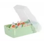 HAN CROCO Flashcard Box A7 Landscape, Pastel Green, Translucent Lid, Polypropylene (997-805)