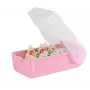 HAN CROCO Flashcard Box A7 Landscape, Pastel Pink, Translucent Lid, Polypropylene (997-886)