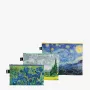 LOQI Vincent Van Gogh Pouch Set – Starry Night, Wheatfield, Irises (3 pcs.)