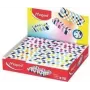 Maped Plastic Eraser, Colourful Checkered, Phthalate- and PVC-Free, 20-Piece Display (123501)