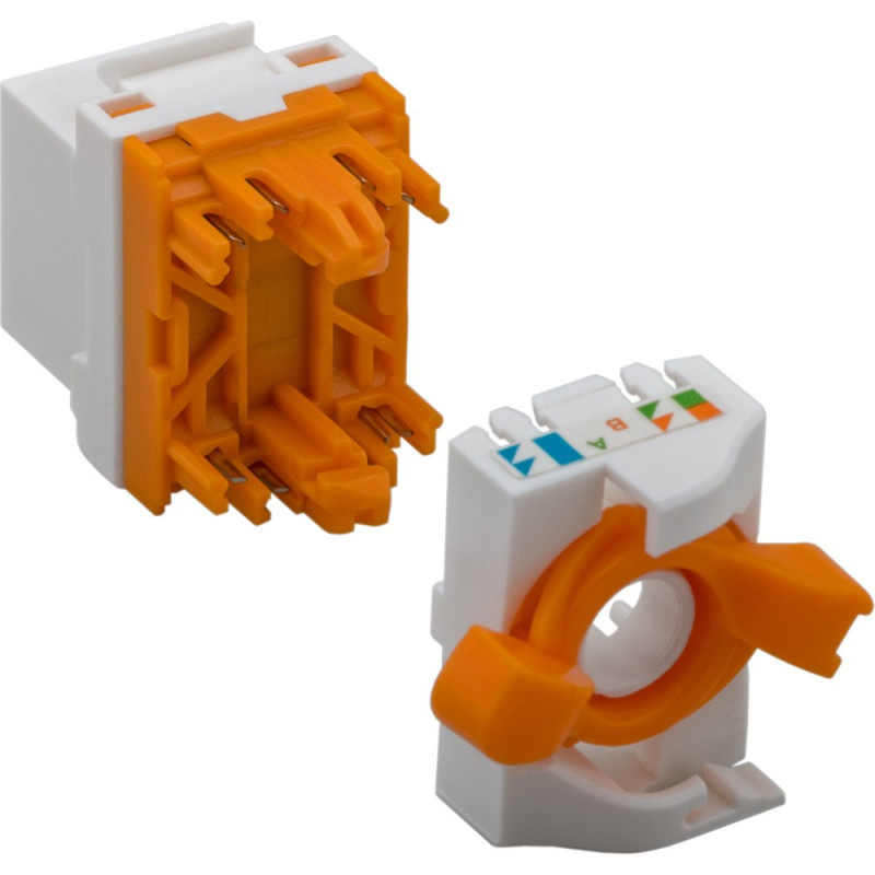 Techly 028573 Keystone Module RJ45 UTP Cat6, Self-Clamping, for PoE