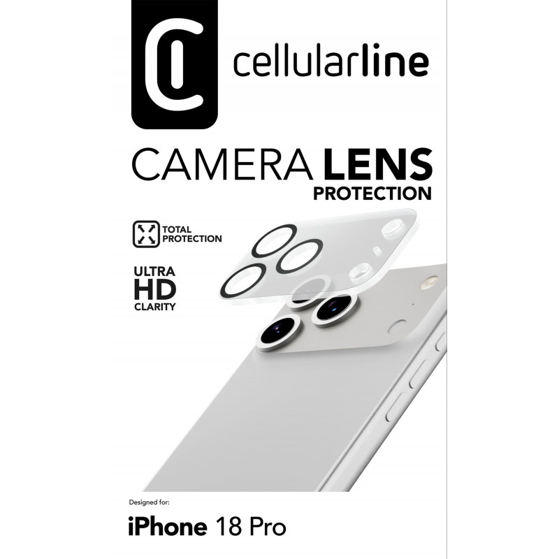 Cellularline Camera Lens Protection for iPhone 18 Pro, Clear