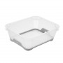 Keeeper Jonas Mini Basket A6 with Anti-Slip, 20x16x7 cm, Transparent/Grey