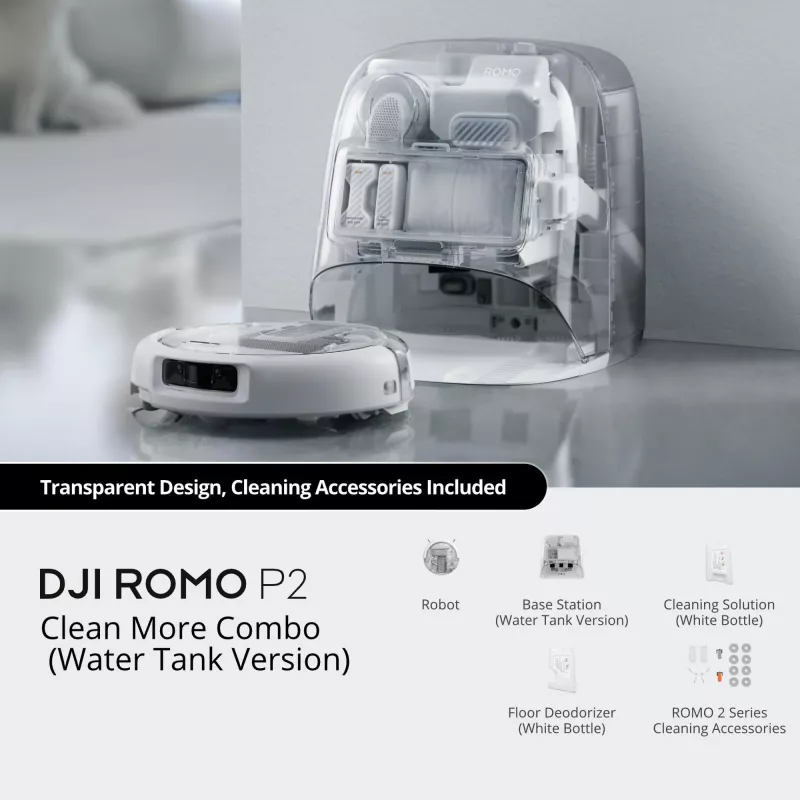 DJI ROMO P2 Clean More Combo Robot Vacuum