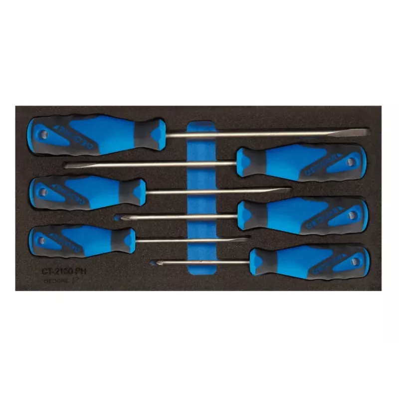 Gedore 1500 CT1-2150 PZ Screwdriver Set, Pozidriv and Slotted