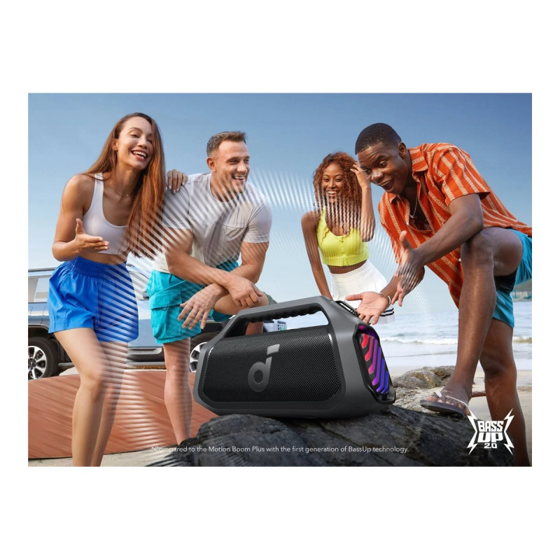 Anker Soundcore Boom 2 Plus A3134 Bluetooth Speaker, Black