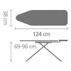 Brabantia Ironing Board B, 124 x 38 cm, Denim Black
