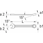 Gedore combination wrench 7 XL SW 16mm L.265mm Form A extra long chrome vanadium steel
