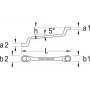 Gedore 2 Double Ring Spanner 16 x 18 mm, UD Profile, 265 mm, Deep Offset