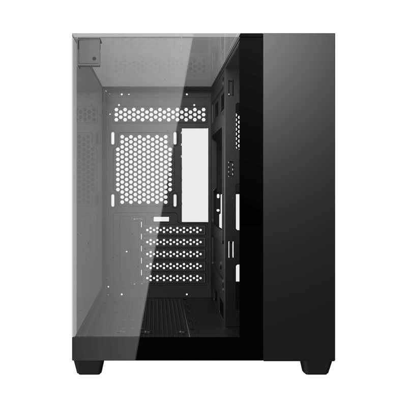 Darkflash TH285M Micro-ATX Computer Case with Tempered Glass, Black