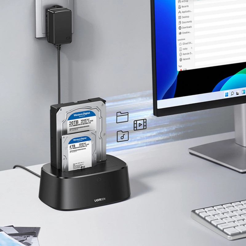UGREEN CM198 2.5 inch/3.5 inch SATA HDD/SSD to USB 3.0 Docking Station (50857)