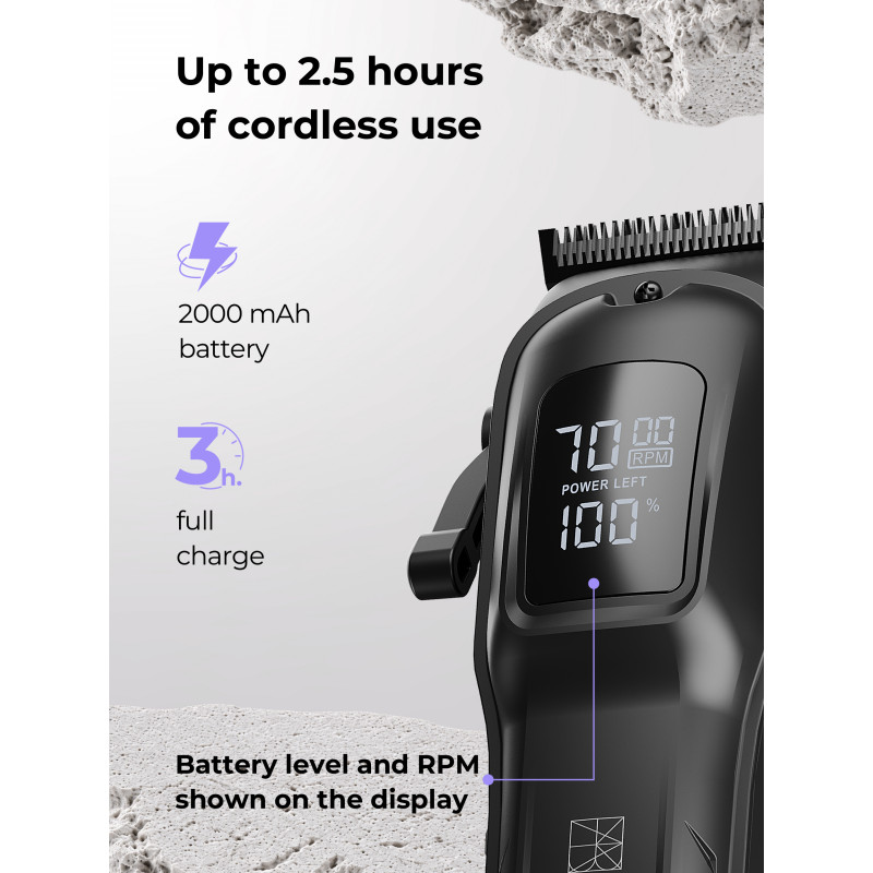 Ray Battler RB 6920 Hair Clipper + 6 Guide Combs