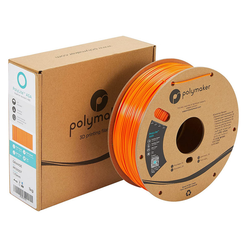 Polmask ASA 1.75mm Orange 1kg 3D Printer Filament