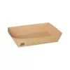 Papstar 87246 Disposable Bowl, Rectangular, Cardboard, Brown, 80 Pieces