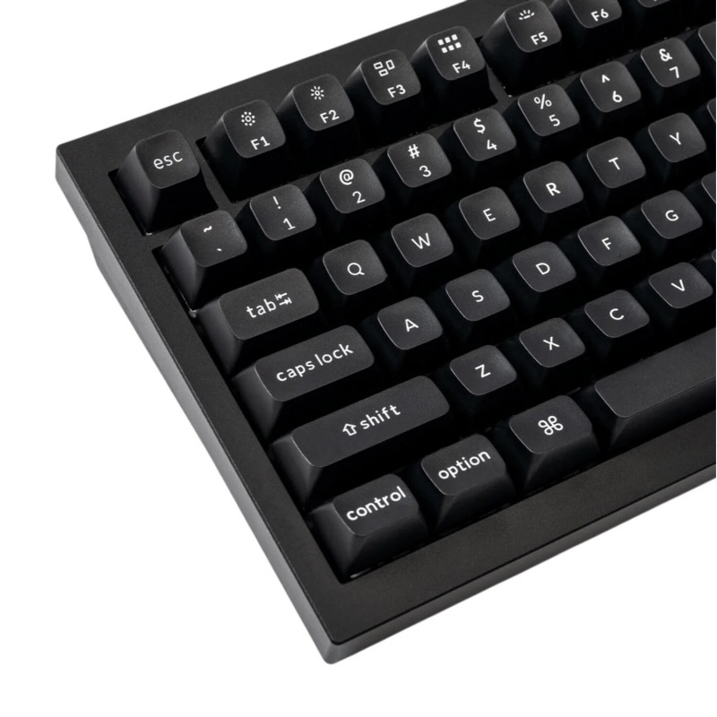 Keychron Double Shot KSA PBT Full Keycap Set - White on Black (PBT-03)