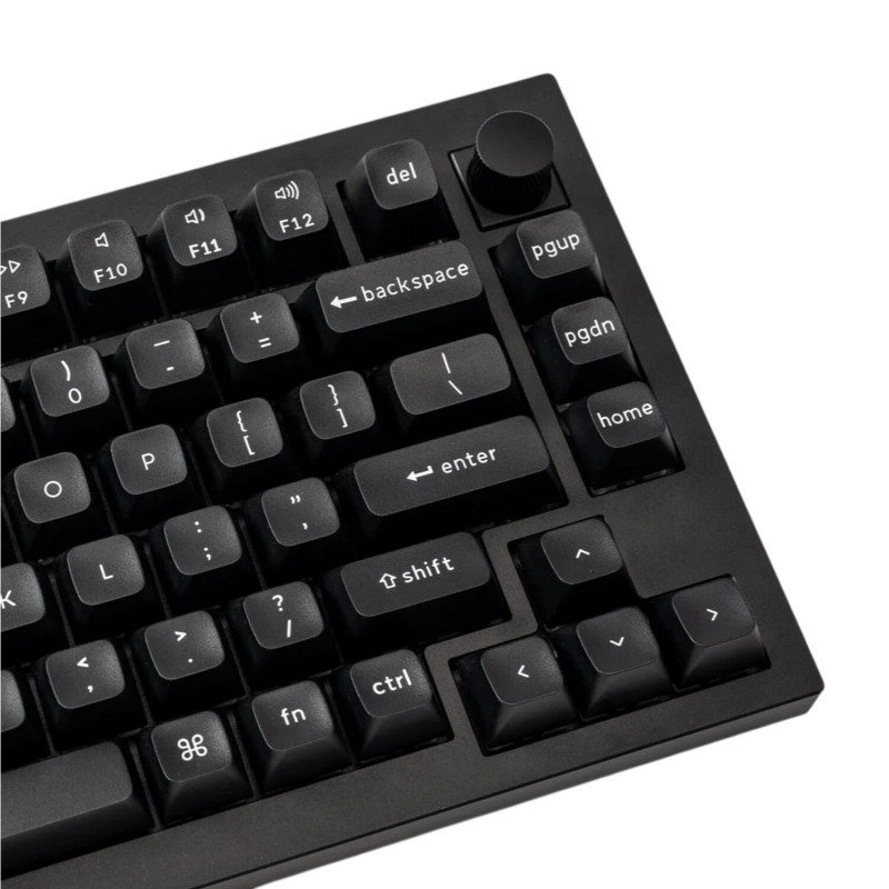 Keychron Double Shot KSA PBT Full Keycap Set - White on Black (PBT-03)