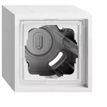 Gira 1-Gang Surface-Mounted Housing with F300 Frame, Pure White (106180)