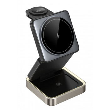 Acefast E20 3-in-1 Desktop Wireless Charging Stand, Black