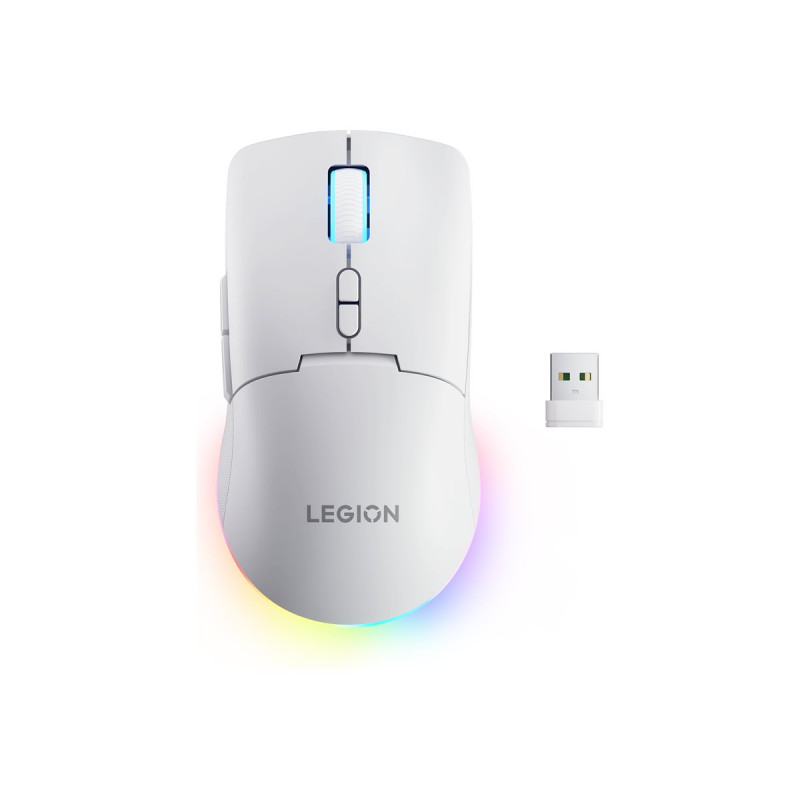 Lenovo Legion M220 RGB Wireless Gaming Mouse, 2.4 GHz / Bluetooth / Wired, Glacier White (GY51V60437)