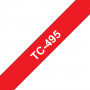 Brother TC-495 Laminated Tape, White on Red (TC495)