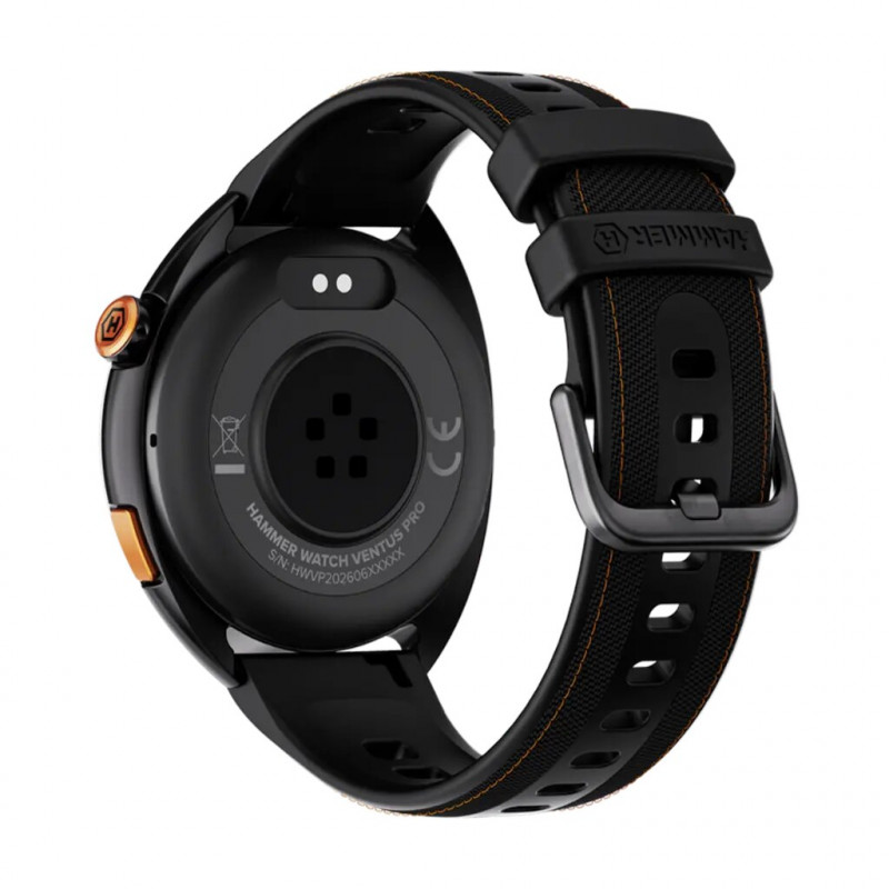 Hammer Ventus PRO Smartwatch, GPS, 1.43 inch AMOLED, Waterproof, Black