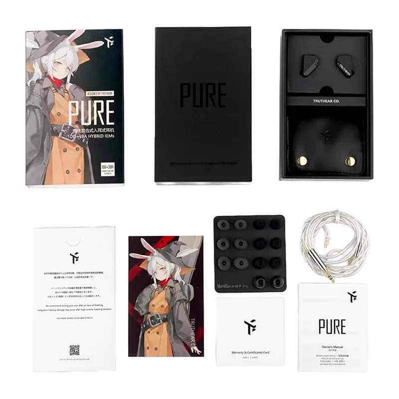 TRUTHEAR Pure Wired In-Ear Headphones (Black)