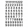 HERMA 4159 Self-Adhesive Numbers 0-9, 10 mm, Weatherproof Film, Black, 1 Sheet