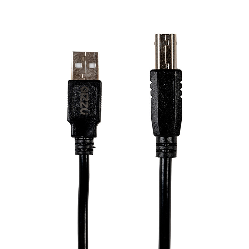 Gizzu USB 2.0 Printer Cable USB-A to USB-B, 1.5 m, Black (GCPU2AB15)