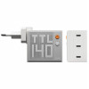 SHARGE Pixel 140 GaN Charger, 140W, 3x USB-C, Dot Matrix Display - white