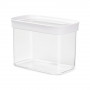 emsa Dry Food Storage Jar OPTIMA, rectangular, 1.0 litre transparent/white, freshness seal, BPA-free, plastic