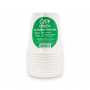 Gogreen Go Green Compostable Cups 250 ml, 10 pcs, White