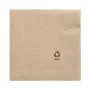 PAPSTAR Lunch Napkins, 330 x 330 mm, 3-Ply, Natural, 1/4 Fold, Recycled Tissue, Colour Printed