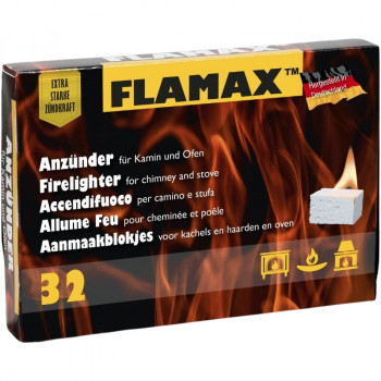 Flamax Paraffin Fire Starter Cubes, 32 pcs (1318101)