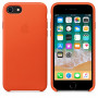 Apple iPhone 7/8/SE (2020)/SE (2022) Leather Case, Bright Orange