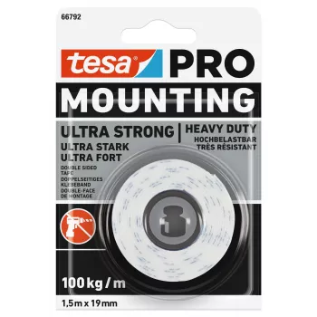tesa Mounting PRO Ultra Strong 66792-00000-00 Mounting Tape White (L x W) 1.5 m x 19 mm