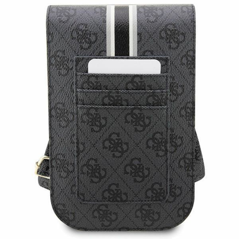 Guess 4G Stripe Phone Handbag, Black