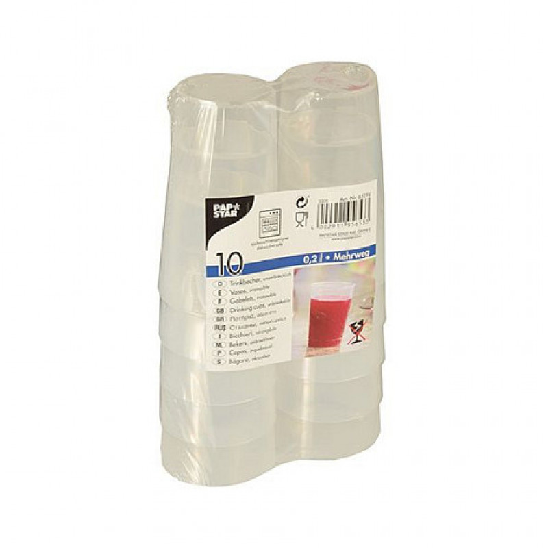 PAPSTAR Reusable Drinking Cup 6.5 cm 0.2 l transparent