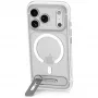 Decoded AntiMicrobial Hybrid Stand Backcover - case with stand for iPhone 18 Pro / 17 Pro compatible with MagSafe (frosted white)