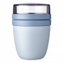 Mepal Ellipse Food Container 0.5 + 0.2 l, Nordic Blue