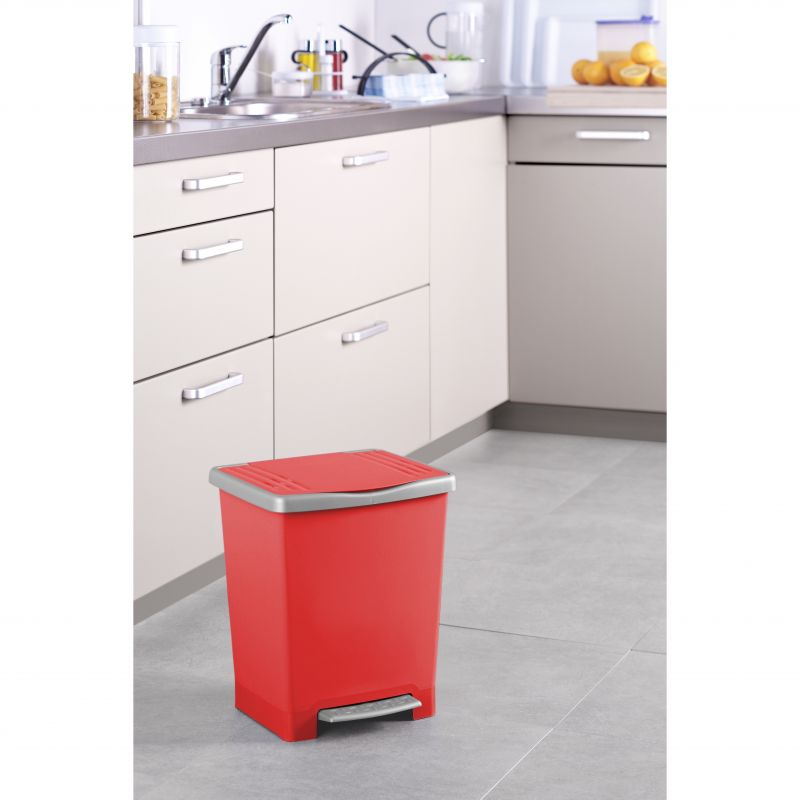 Tatay Millenium Pedal Bin, 23 L, Red