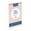 EUROPEL Table Stand Acrylic, DIN A6 portrait, straight made of acrylic, for double-sided presentation