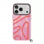 LAUT Keyko Pop Case for iPhone 17 Pro Max, Rosy Wave