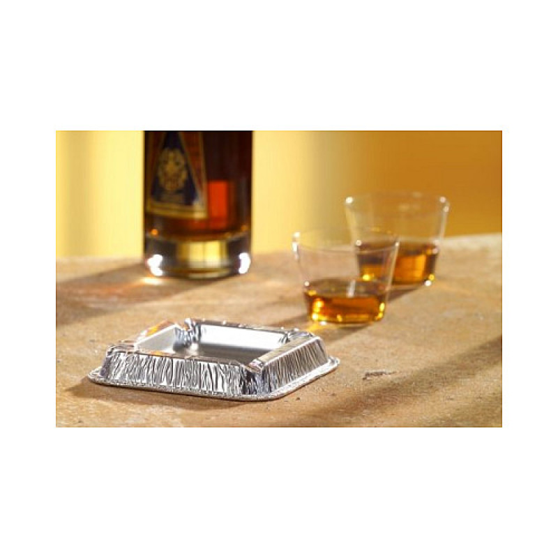 PAPSTAR Disposable Ashtray, Silver